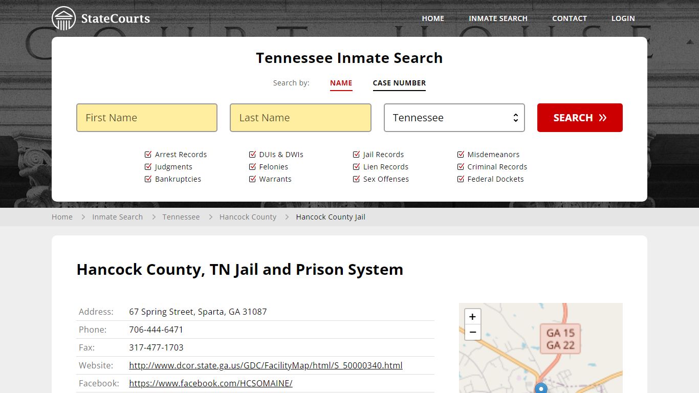 Hancock County, TN Jail and Prison System - State Courts
